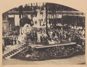 Kejserens og kejserindens besøg i krystalpaladset, 1855.