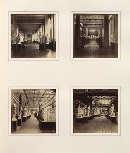 [Udsigt over græsk skulpturdomstol inklusive buste af Minerva], ca. 1859. af Philip Henry Delamotte.