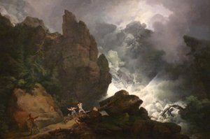 En lavine i Alperne af Philip James de Loutherbourg