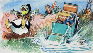 Toad of Toad Hall (gouache på papir) af Philip Mendoza