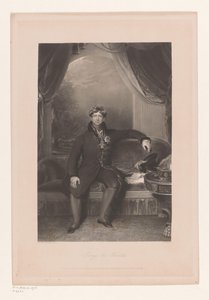 Portræt af George IV, konge af England Portræt af George IV af Det Forenede Kongerige Georg den Fjerde (titel på objekt) af Philip Thomas