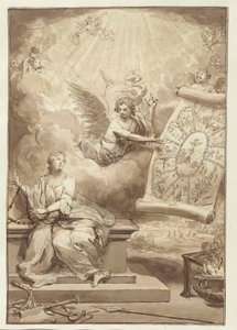 Frontispice design til Det Nye Testamente af Philip Tidemann