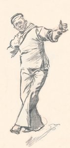 Blyblyantskitse af Phil May, c1800-tallet 1903-1904