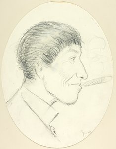 Profil af mand, der ryger cigar