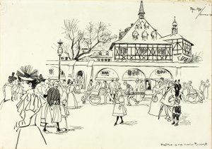 Skitse i Midway Plaisance af Philip William May