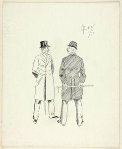 To herrer med spadserestokke af Philip William May