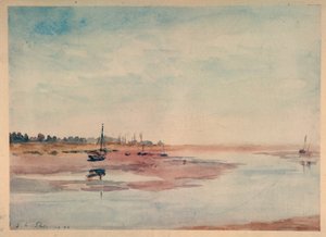 Strandede fiskerbåde, Maldon af Philip Wilson Steer