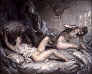 The Pillow Fight (olie på lærred) af Philip Wilson Steer