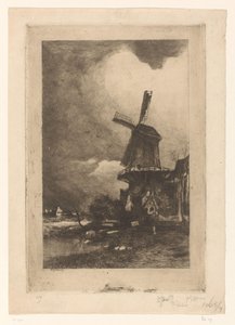 Mølle i et landskab Moulin a vent (original titel)