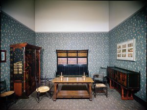 William Morris interiør, ca. 1860 af Philip and Morris William (1833 96) Webb