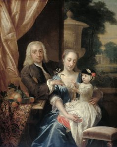 Isaac Parker (1702-1755), hans kone Justina Johanna Ramskrammer (1702-1798) og deres søn Willem Alexander (1740-1747)