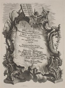 Kalkografiske Billeder af Det Gamle og Nye Testamentes Historie af Philipp Andreas Kilian after Various Artists, Johann Michael Wagner