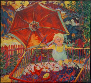 Eric i kravlegården, (paraply) af Philipp Bauknecht