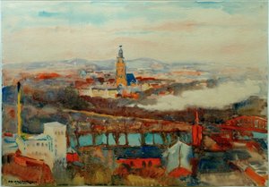 Udsigt over Potsdam og Garnisonskirken