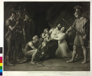 Arrestation af Julius Sabinus af Philipp Friedrich Hetsch