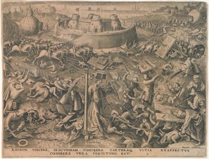Fortitudo Fortitude fra De syv dyder, 1559. af Philipp Galle