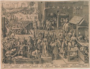 Justitia Justice fra De syv dyder, 1559. af Philipp Galle