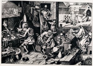 Alkymisten, 1558 af Philipp Galle