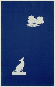 En hund hyler på månen (collage på papir) af Philipp Otto Runge