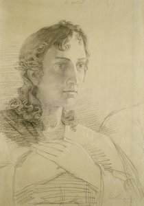 St. Johns hoved og hænder, 1806 (kridt og trækul på papir) af Philipp Otto Runge