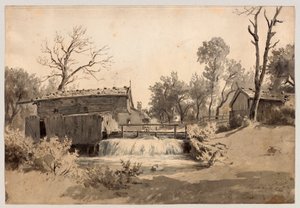 Mølle på åen nær Schliersee af Philipp Röth