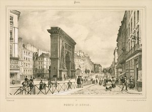Porte St Denis af Philippe (after) Benoist