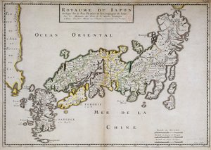 Geografisk kort over Japan lavet af fader Philippe Briet, jesuitt og fransk lærd (1601-1668). Paris, NL af Philippe Briet