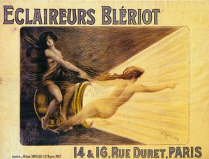 Annonce for Bleriot forlygter, c1905 af Philippe Chapellier