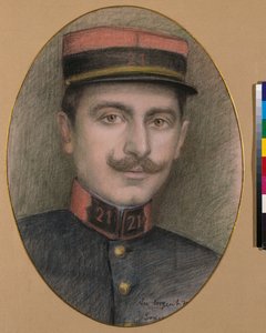 Sergent fra det 21. infanteriregiment (pastel på papir) af Philippe Galard