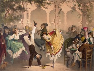 Le Quadrille a Bullier (farvet litho)