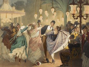 Museum for manerer i aktion: Valsen ved Mabille, indgraveret af Gustave Barry