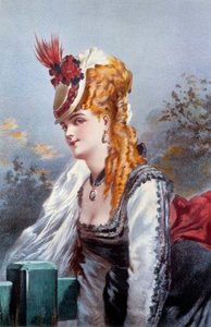 The Coquette Lithography af Philippe Jacques Linder af Philippe Jacques Linder