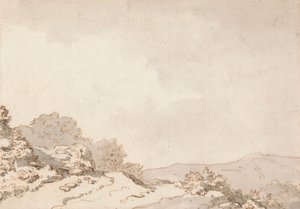 En sti på en bakketop af Philippe Jacques de Loutherbourg