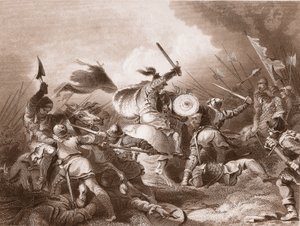 Slaget ved Hastings, indgraveret af A.H. Payne af Philippe Jacques de Loutherbourg