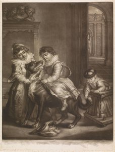 Tre børn af Rubens af Philippe Joseph Tassaert