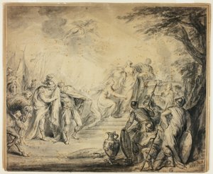 Ofring af Iphigenia af Philippe Joseph Tassaert