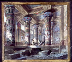 Scenography of Philippe Chaperon for the opera Aida by Giuseppe Verdidani