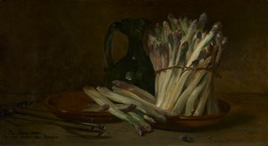 Stilleben med asparges, ca. 1880.