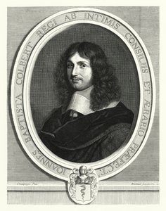 Jean-Baptiste Colbert, fransk statsmand (gravering) af Philippe de (after) Champaigne