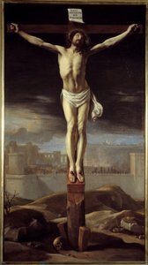 Kristus på korset. Maleri af Philippe De Champaigne (1602-1674) Ec. Flam. af Philippe de Champaigne