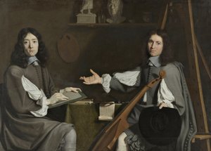 Dobbeltportræt af begge kunstnere af Philippe de Champaigne