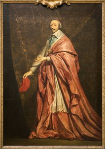 Portræt af Armand Jean du Plessis Cardinal de Richelieu (olie på lærred) af Philippe de Champaigne