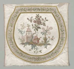 Polstring til et stolesæde, ca. 1743-1774.