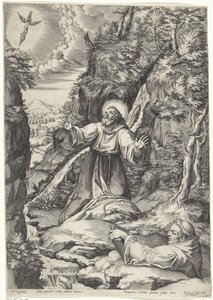 Frans af Assisi modtager stigmataen af Philippe de Soye