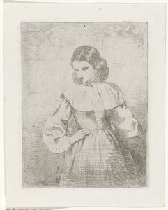 Portræt af en ung kvinde af Philippus Anthonius Alexander Kanne