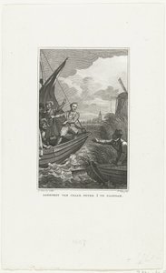Tsar Peter den Stores ankomst til Zaandam, 1697, ca. 1829 af Philippus Velijn