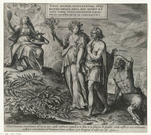 Allegorie over boetedoening en berouw Boetedoening en berouw in het Oude Testament en het Nieuwe Testament (serietitel) Typen af ​​guddommelig indvlgence og barmhjertighed over for dem, der af hele deres hjerte omvender sig fra deres overtrædelse og vender