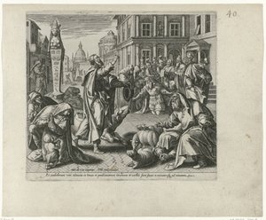 Jonas forkynder om undergang van Nineveh Boetedoening en berouw in het Oude Testament en het Nieuwe Testament (serietitel) En form for guddommelig overbærenhed og barmhjertighed over for dem, der omvender sig fra deres overtrædelser af hele deres hjerte og