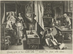 Medicin mod syfilis af Philips Galle (attributed to workshop of)