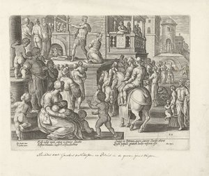 Halshugning af Jakob den større Apostlenes Gerninger (serietitel) Acta Apostolorum (serietitel) af Philips Galle (possibly)